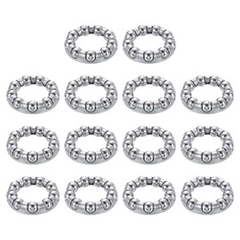 sourcing map Bicycle Crank Ball Bearing 1/4Inch (6.35mm) x 9 Balls, 6pcs Replacement Ball Bearings for Bottom Bracket Bearings Bike Wheel Frame Bearing Repair