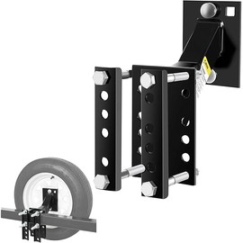 MaxxHaul 50214 Spare Tire Carrier Mount for Utility Boat Trailer Bracket Holds 4 Lugs (4 on 4" Bolt Pattern) and 5 Lugs (5 on 4-1/2" Bolt Pattern) Trailer Wheels