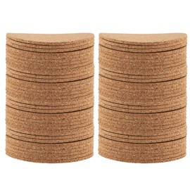 Cork Coasters for Drinks, Wooden Coasters, Round Edges, Coasters for Tea, Coffee, Hot and Cold Drinks, 9 cm (100 Pieces)