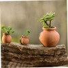 BESPORTBLE 2sets Terracotta Pots Set Small Clay Pots for Succulents