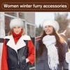 Dikoaina Womens Faux Fur Headband Winter Earwarmer Earmuff Ski (White)