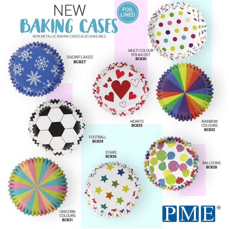 PME Snowflakes Cupcake Cases, Foil Lined - Pack of 30,