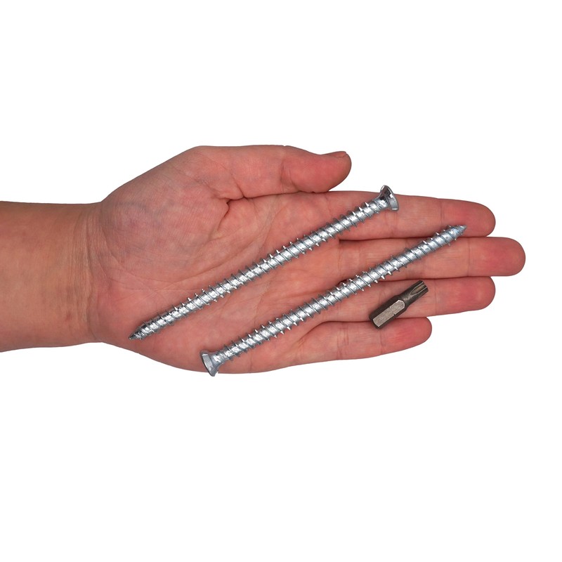 SKIR'CO (Pack of 8) Concrete Screws Galvanised 7.5 x 112mm