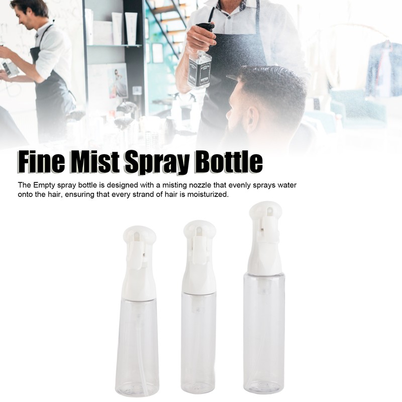 3pcs Fine Mist Spray Bottle Refillable Uniform Spraying Ergonomic Design