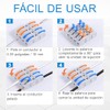 60 Piezas Conectores Eléctricos, Empalme Rápido para Cable, Terminales Eléctricas
