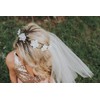 Flower Crown Veil - Bachelorette Veil - Braided - Off