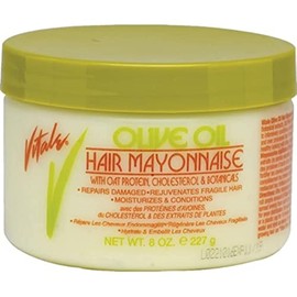 VITALE Olive Oil Hair Mayonnaise 8oz with Oat & Egg Protein and Vitamins - Good on Color & Thermal Treated Hair - for Dry & Damaged Scalp Men, Women & Kids - Moisturize and Condition