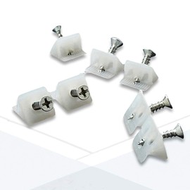 25 Plastic Corner Brackets/Braces Closet Cabinet Plastic Shelf Corner Brace Joint Brackets Support Clear