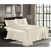 Pure Bedding Satin Sheets Twin [3-Piece, Ivory] Hotel Luxury Silky