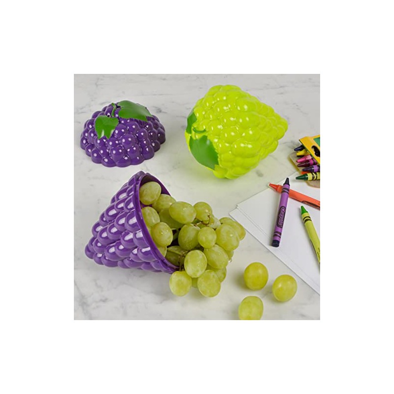 Hutzler Snack Attack Grapes to-Go Set, Purple Grapes to-Go Green