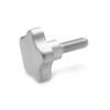 Ganter Normelemente Stainless Steel Star Grip Screw GN 5334-40-M8-20 Matt