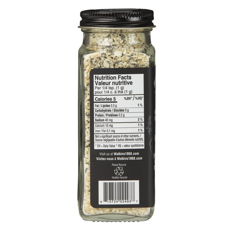 Watkins Gourmet Organic Spice Jar, Everything Bagel Sesame Seasoning Blend,