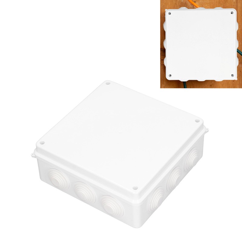 Electrical Junction Box 200x200x80mm IP65 Weatherproof Pre Drilled Electrical Enclosure