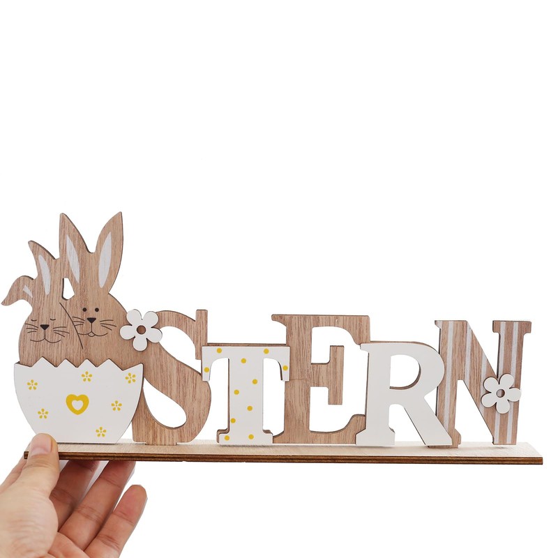 HERZWILD Easter Stand, Easter Decoration for Standing, Lettering with Cute