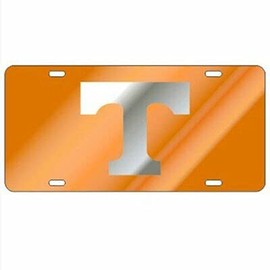 Dixie Dawgs Tennessee Laser Cut License Plate Car Tag Orange/Mirror