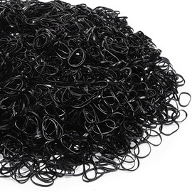 Viynran 1000pcs Elastic Hair Bands for Girls Kids - Black Small Hair Elastics - Mini Rubber Bands for Hair