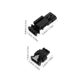 Operitacx Universal Fit Car Radar Power Connection 2pcs Bumper Radar Plug Quick-connect Wire for
