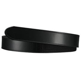 Perfect Fit Mechanics Belt Hook and Loop No Scratch Buckleless Law Enforcement Inner Belt 1.5 Inch Wide Black Leather
