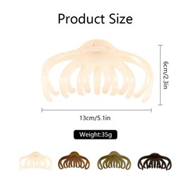 TTPSRY Women's Hair Clips, Pumpkin Hair, Pumpkin Shape, Shark Clips, Suitable for All Hair Types, Stylish and Versatile, Perfect for a Halloween Party