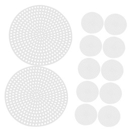 STOBOK 12Pcs Plastic Mesh Sheets for Crafts Round Cross Stitch Sewing Knitting and Quilting Sheets for DIY Projects Versatile Crafting Tool for All Skill Levels