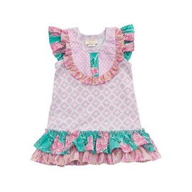 Haute Baby Lily's Lawn Short Sleeve Casual Toddler Baby Girl Dress - Pink (US, Age, 18 Months, Pink)
