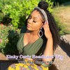 DSEKCAIN Kinky Curly Headband Wig Human Hair 18 inch 200