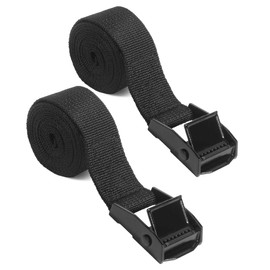Flaconi 2 x lashing straps for motorcycle, lashing straps with ratchet, 3 m, lashing strap, short lashing strap, small, fastening strap with clamping lock for bicycle, motorcycle, luggage packages,