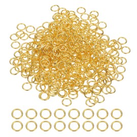 PATIKIL Open Jump Rings, 1000 Pcs 9mm Round Ring Charm Loops Connector for Jewelry Making Supplies DIY Craft Keychains Necklaces Earrings, Gold Tone