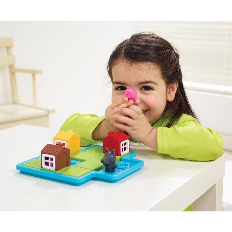 SmartGames Three Little Piggies – Preschool Logic Puzzle Game with