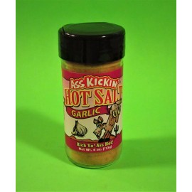 SOUTHWEST FOODS GARLIC HOT SALT SEASONING, ASS KICKIN' GOOD - 4 OZ. SPICE JAR - SPICY AND SALTY