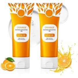 2PC Orange Exfoliating Gel Scrub,gel Exfoliante de Naranja para Rostro y Cuerpo,2025 Exfoliante de Naranja, Limpia los
