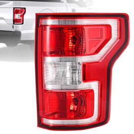 BeamTrack Tail Lights Assembly Compatible with 2018 2019 2020 Ford F-150 Right Passenger Side Rear Light Brake Lamp Taillight with Bulb and Harness Replace JL3Z13404H