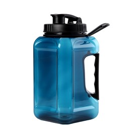 AIMALL Large Capacity Water Bottle for Fitness and Outdoors, Summer Student Square Design, 2.4L High-Visibility Sports Water Jug in Green, Blue, Grey