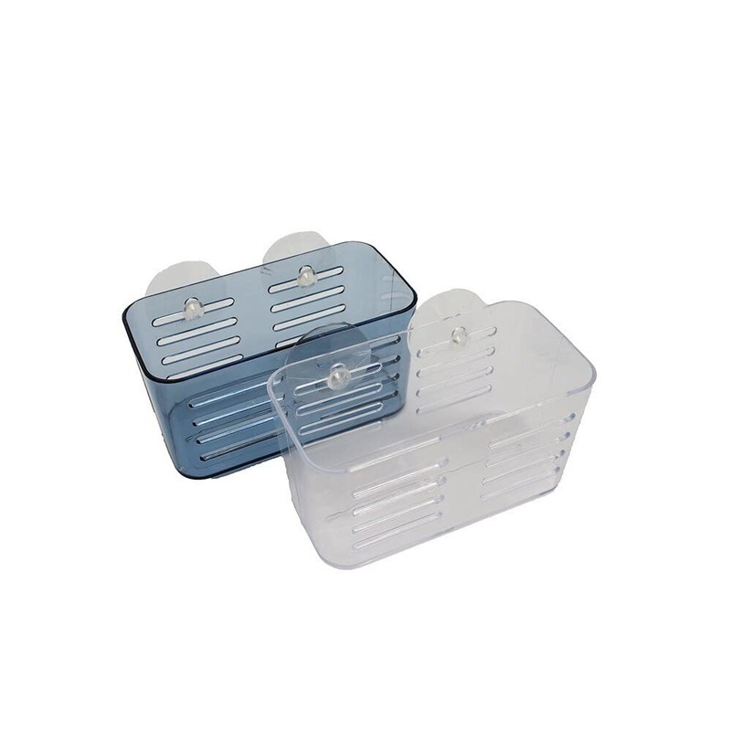 3X Box Sweden Bathroom Basket 15.5cm w/Suction Shower Bathroom Organiser