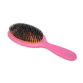 Rock & Ruddle Soft White Natural Boar Bristle Hairbrush for Babies and Young Children | Perfect for Fine Hair Detangling and Smoothing - Tickled Pink