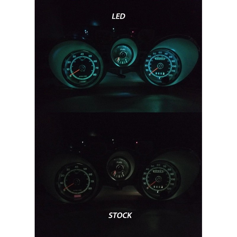 MAL LED 1971-1973 Ford Mustang Gauge Instrument Cluster - Full