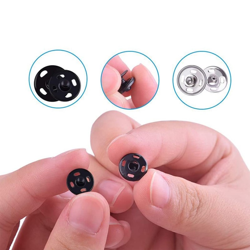 HappyHome Spring Hook, Thin Hook, Snap Button, Sewing Kit, Metal