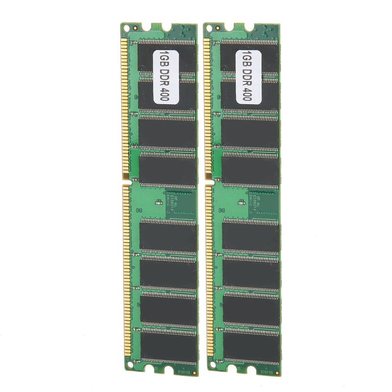 2Pcs Memory Module Desktop Computer Double‑Sided 16‑Grain DDR 1GB 400MHZ