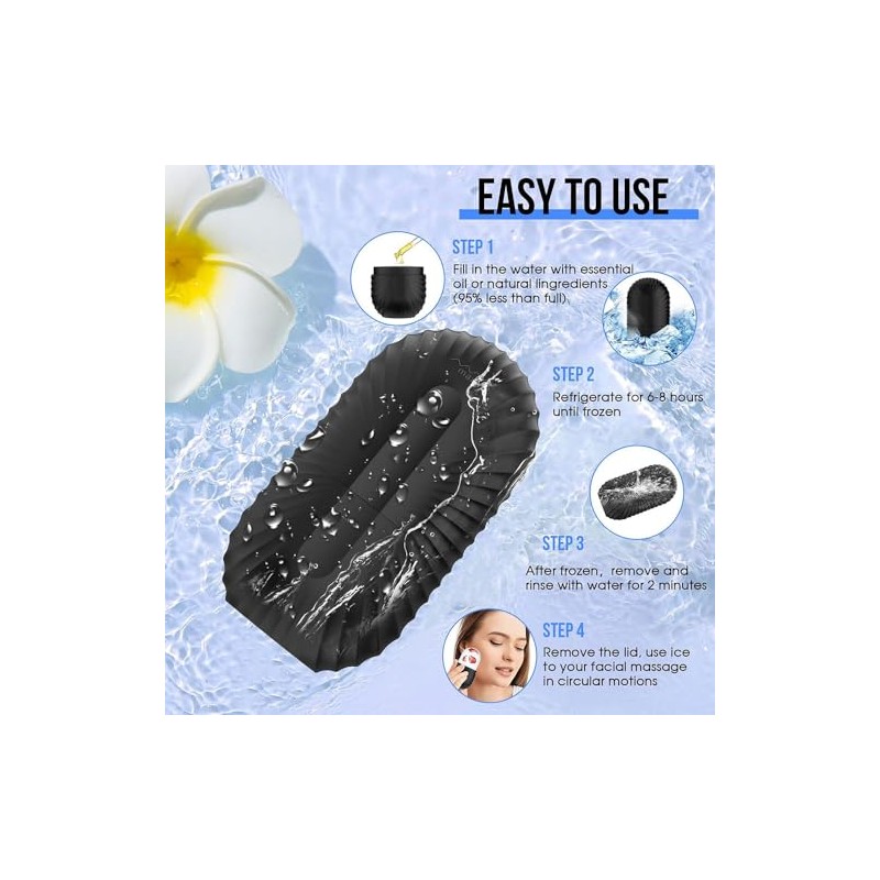 Set Rodillo Hielo, Gua Sha y Cepillo Linfático para Masaje