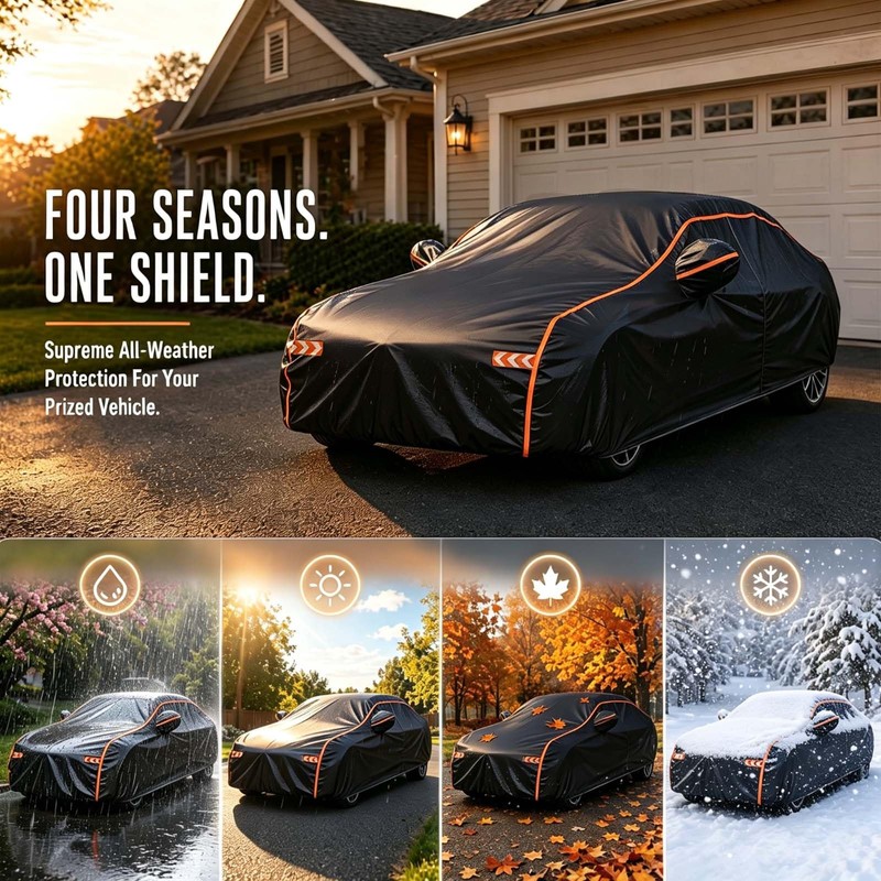 Waterproof Car Cover All Weather,Universal Fit A3 188-193in