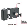 Cerradura De Sobreponer Izquierda Insta-fácil Hermex CS-756I Color Negro
