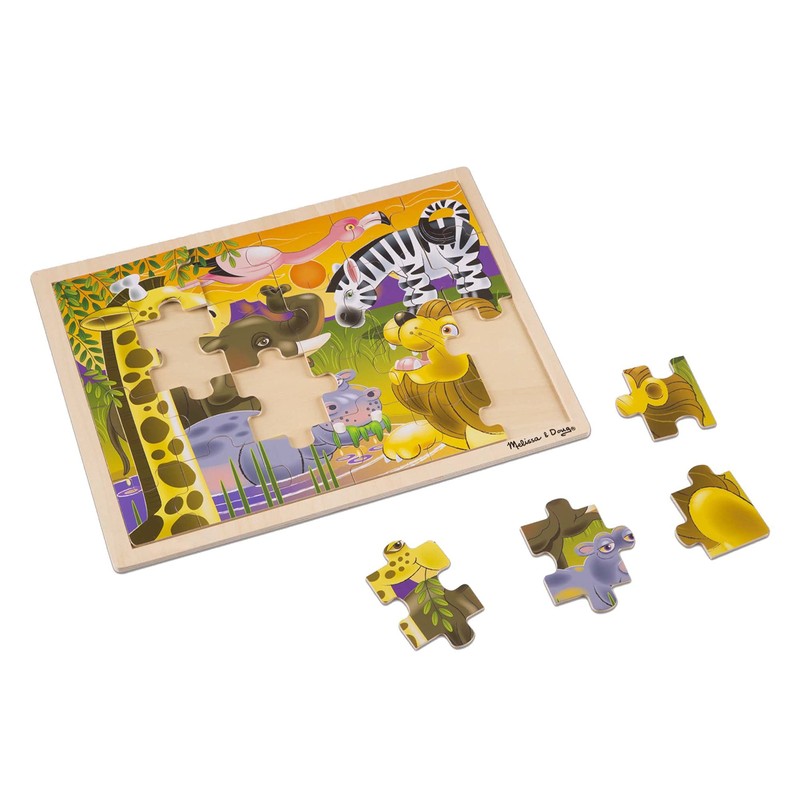 Melissa & Doug African Plains Safari Wooden Jigsaw Puzzle with