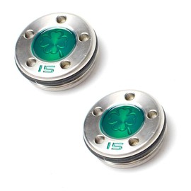 PLUSKER 2PCS Golf Custom Putter Weights with Green Four-Leaf Clover Pattern 15g Available for Select Newport Studio Design California GoLo Futura X Series Clubs Head