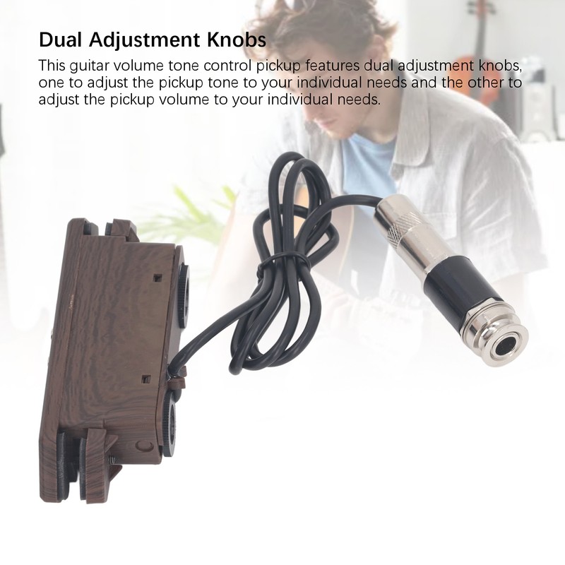 Acoustic Guitar Pickup Hole Free Volume Tone Control Dual Coil