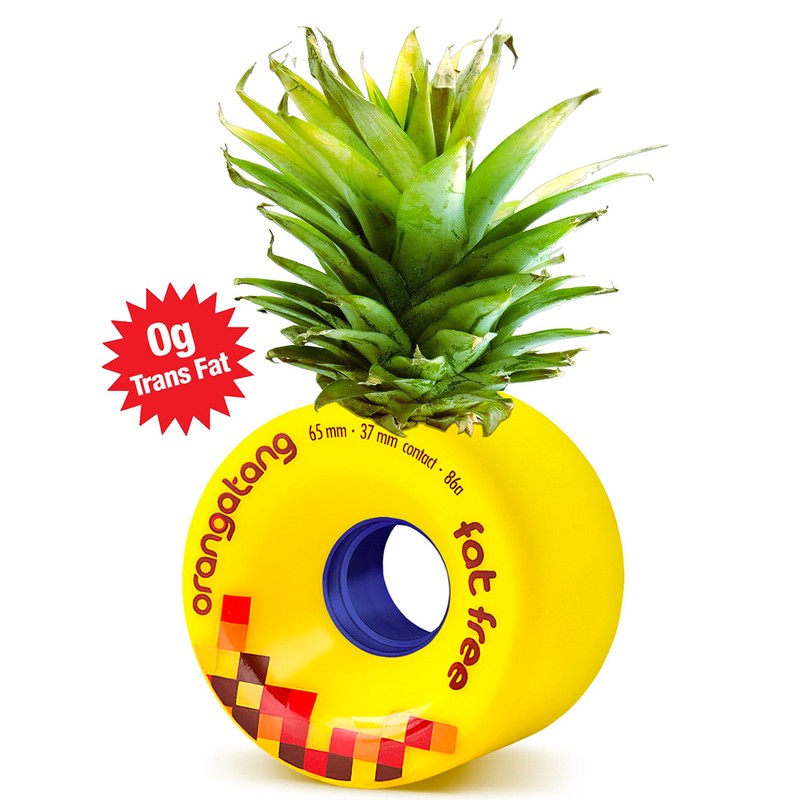 Orangatang Fat Free 65 mm 80a Freeride Longboard Skateboard Wheels