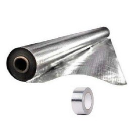 500 sqft Radiant Barrier Perf Mylar Scrim Insulation 4x125 w/ 2" Foil Tape Kit