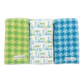 Set of 3 - Burp Cloth Gift Set for Baby, Soft and Absorbent Cotton, XLarge, 3 Count (Love)