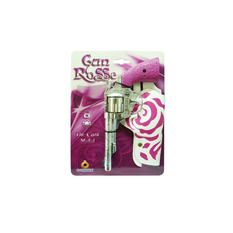 Gonher 180/2F - Revolver Cow Girl 8-Schuss, rosa