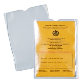 HERMA 1332 Transparent ID Cover, Pack of 10, Vaccination Certificate Cover for Old Vaccination Card, Vaccination Book, ID Holder for Protection for Money Books, Documents in DIN A6 Format, Plastic
