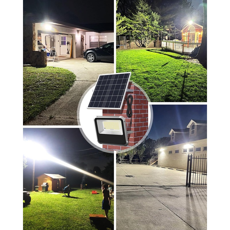 Engrepo Solar Light Outdoor, 10000LM Luces Solares Dusk to Dawn